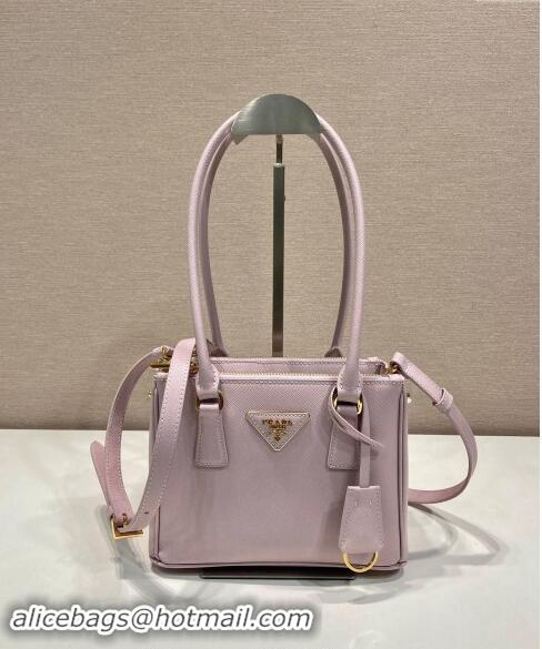 Buy Discount Prada Galleria Saffiano leather mini-bag 1BA906 Alabaster Pink 2024