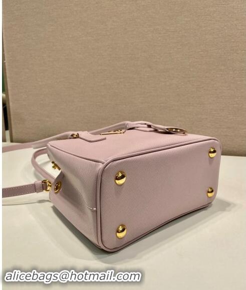 Buy Discount Prada Galleria Saffiano leather mini-bag 1BA906 Alabaster Pink 2024