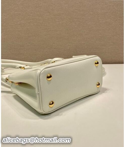 Buy Cheapest Prada Galleria Saffiano leather mini-bag 1BA906 White 2024