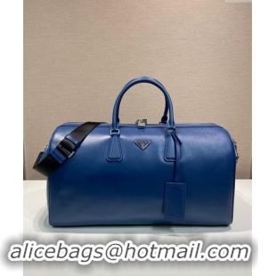 Pretty Style Prada Saffiano Leather Travel Bag 2VC018 Blue 2024