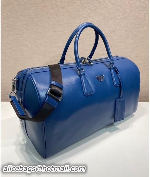 Pretty Style Prada Saffiano Leather Travel Bag 2VC018 Blue 2024