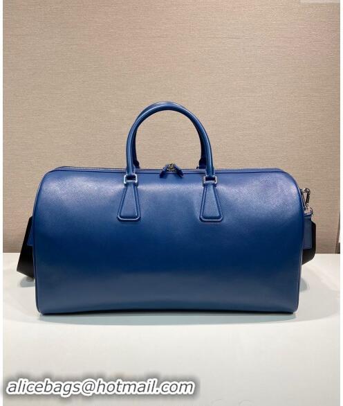 Pretty Style Prada Saffiano Leather Travel Bag 2VC018 Blue 2024