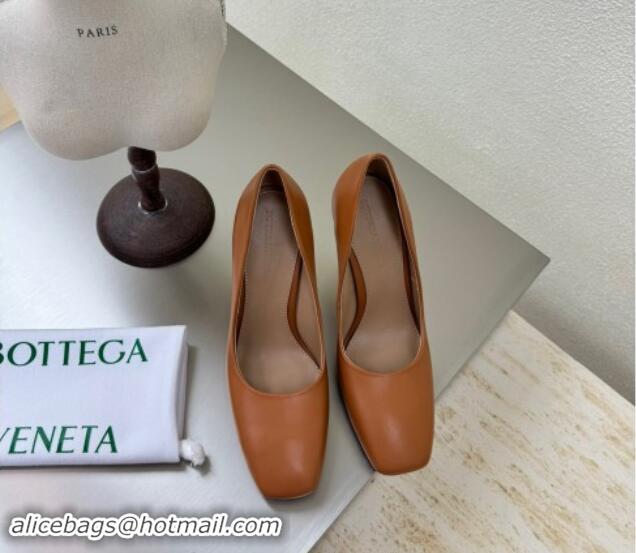 Good Product Bottega Veneta Knot Pumps in Calfskin Leather 8.5cm Brown 011007