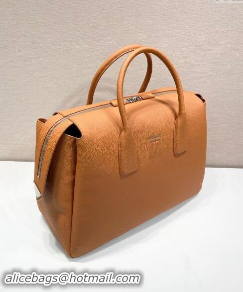 Grade Quality Prada Leather Travel Bag 2VC035 Light Brown 2024