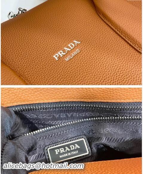 Grade Quality Prada Leather Travel Bag 2VC035 Light Brown 2024