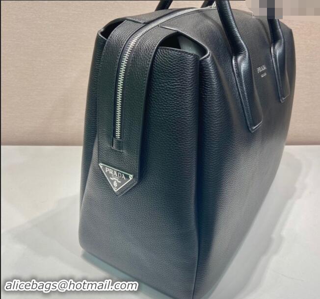 Top Grade Prada Leather Travel Bag 2VC035 Black 2024