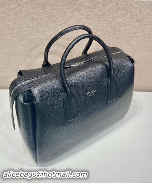 Top Grade Prada Leather Travel Bag 2VC035 Black 2024