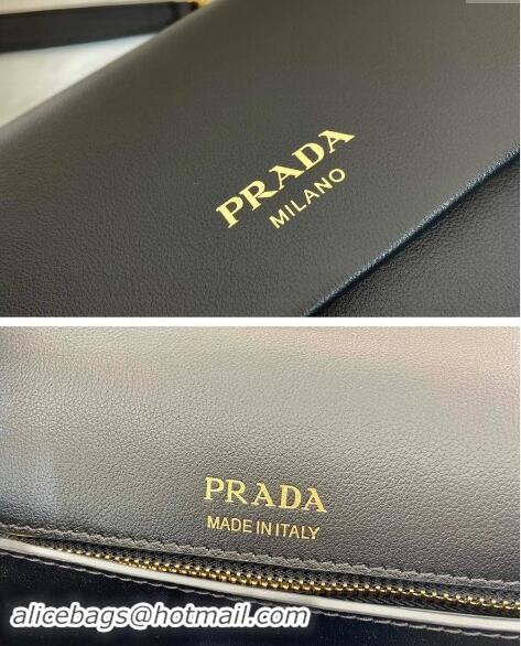 Well Crafted Prada Medium leather shoulder bag 1BD371 Black 2024