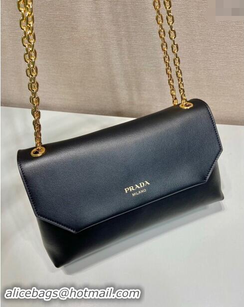 Well Crafted Prada Medium leather shoulder bag 1BD371 Black 2024