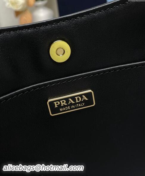 Top Grade Prada Cleo Patent Leather Hobo Bag 1BC499 Black 2024