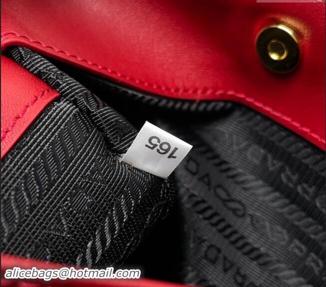 Classic Discount Prada Cleo Patent Leather Hobo Bag 1BC499 Red 2024