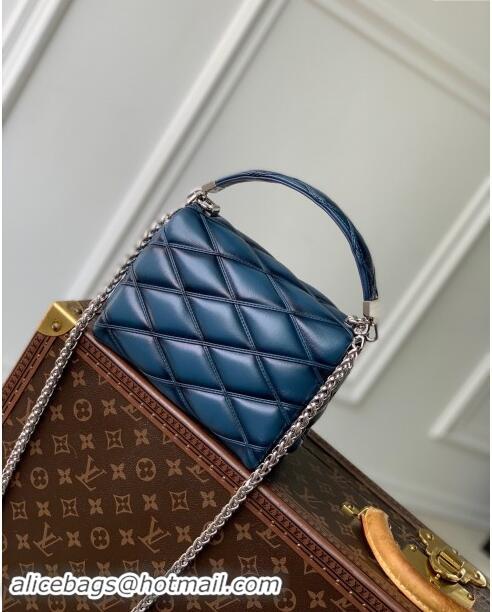 Top Grade Louis Vuitton GO-14 PM Bag in Denim Blue Lambskin Leather M12434 2024