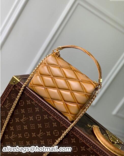 Top Grade Louis Vuitton GO-14 PM Bag in Sand Lambskin Leather M12332 2024