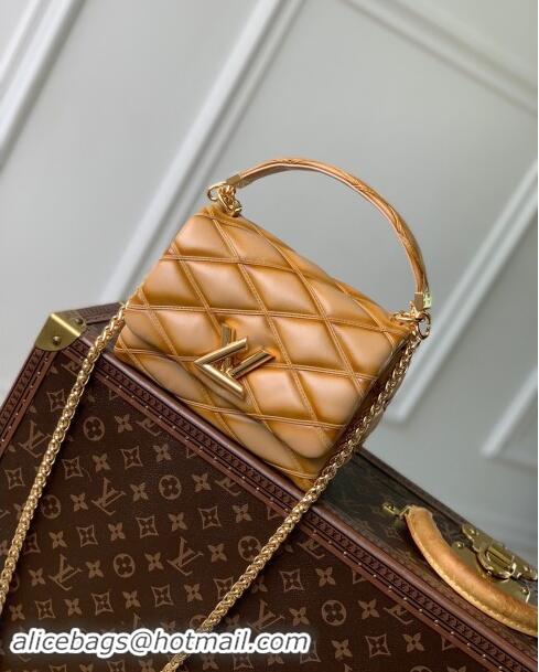 Top Grade Louis Vuitton GO-14 PM Bag in Sand Lambskin Leather M12332 2024