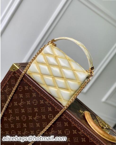 Well Crafted Louis Vuitton GO-14 PM Bag in White Lambskin Leather M12338 2024