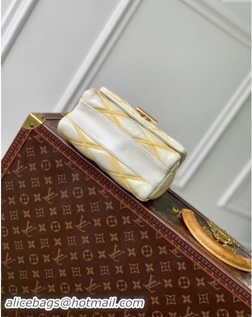 Well Crafted Louis Vuitton GO-14 PM Bag in White Lambskin Leather M12338 2024