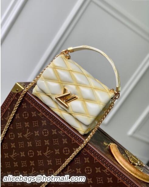 Well Crafted Louis Vuitton GO-14 PM Bag in White Lambskin Leather M12338 2024