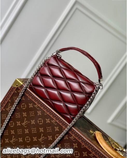 Spot Bulk Louis Vuitton GO-14 PM Bag in Bordeaux Lambskin Leather M12567 2024