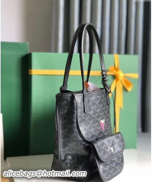 Best Price Goyard Anjou Mini Tote bag with Y Print 020660 Dark Black 2024