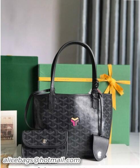 Best Price Goyard Anjou Mini Tote bag with Y Print 020660 Dark Black 2024