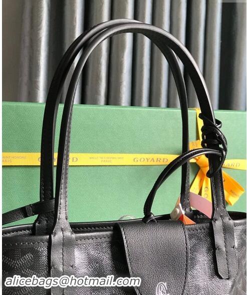 Best Price Goyard Anjou Mini Tote bag with Y Print 020660 Dark Black 2024