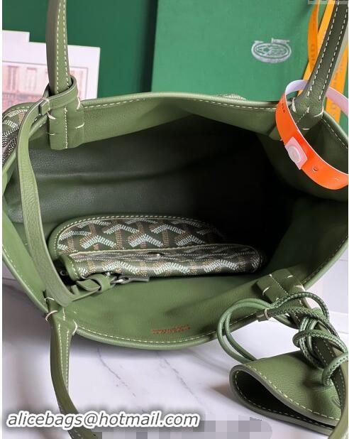 Low Cost Goyard Anjou Mini Tote bag with Y Print 020660 Avocado Green 2024