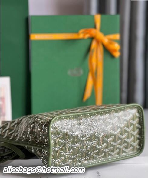 Low Cost Goyard Anjou Mini Tote bag with Y Print 020660 Avocado Green 2024