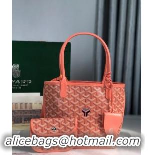 Cheapest Goyard Anjou Mini Tote bag with Y Print 020660 Coral Pink 2024