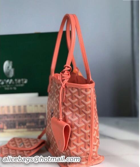 Cheapest Goyard Anjou Mini Tote bag with Y Print 020660 Coral Pink 2024