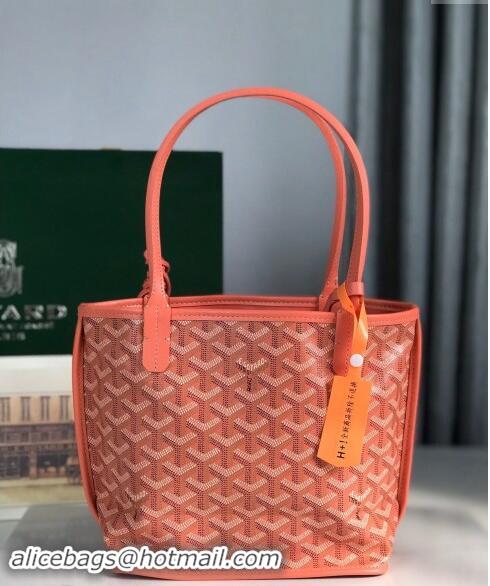 Cheapest Goyard Anjou Mini Tote bag with Y Print 020660 Coral Pink 2024