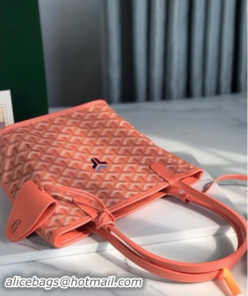 Cheapest Goyard Anjou Mini Tote bag with Y Print 020660 Coral Pink 2024