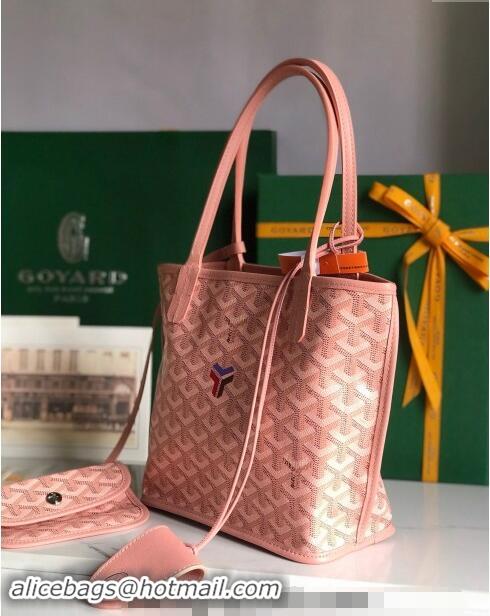 Market Sells Goyard Anjou Mini Tote bag with Y Print 020660 Powder Pink 2024