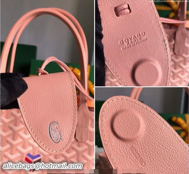 Market Sells Goyard Anjou Mini Tote bag with Y Print 020660 Powder Pink 2024