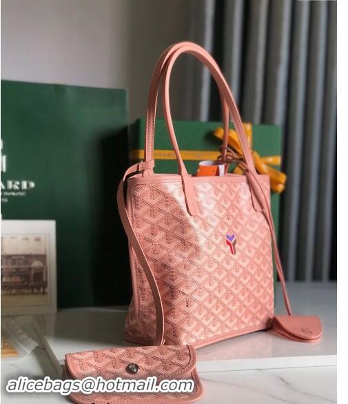 Market Sells Goyard Anjou Mini Tote bag with Y Print 020660 Powder Pink 2024