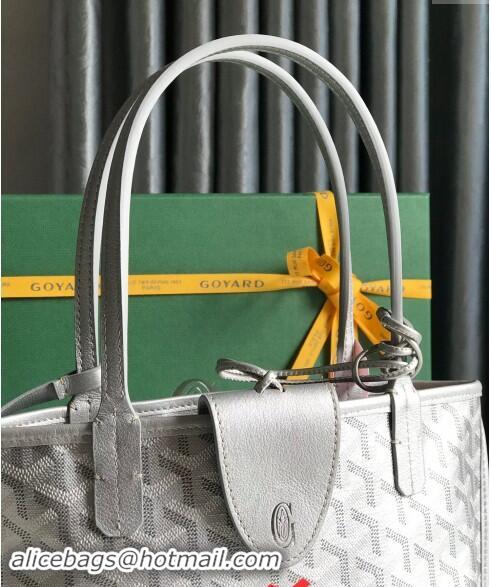 Top Design Goyard Anjou Mini Tote bag with Y Print 020660 Space Silver 2024