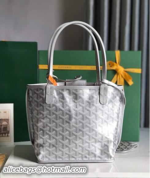 Top Design Goyard Anjou Mini Tote bag with Y Print 020660 Space Silver 2024