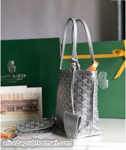 Top Design Goyard Anjou Mini Tote bag with Y Print 020660 Space Silver 2024