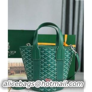 Top Grade Goyard Belharra Tote bag with Heart Print 120230 Green 2024