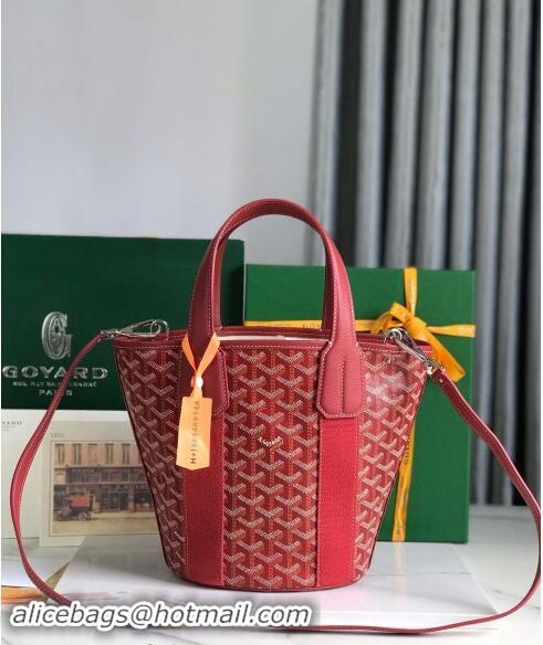 Famous Brand Goyard Belharra Tote bag with Heart Print 120230 Red 2024