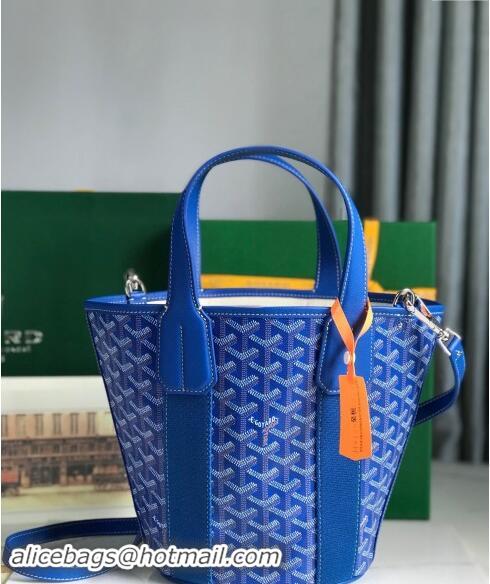 Luxurious Goyard Belharra Tote bag with Heart Print 120230 Sky Blue 2024