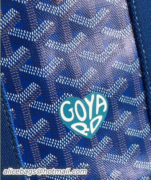 Luxurious Goyard Belharra Tote bag with Heart Print 120230 Sky Blue 2024