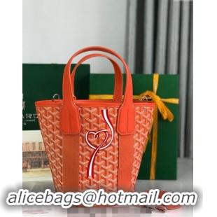 Well Crafted Goyard Belharra Tote bag with Web Heart 120230 Orange 2024