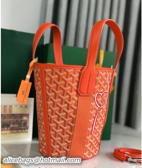 Well Crafted Goyard Belharra Tote bag with Web Heart 120230 Orange 2024