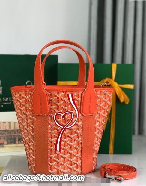 Well Crafted Goyard Belharra Tote bag with Web Heart 120230 Orange 2024