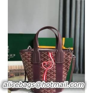 Grade Design Goyard Belharra Tote bag with Web Heart 120230 Burgundy 2024