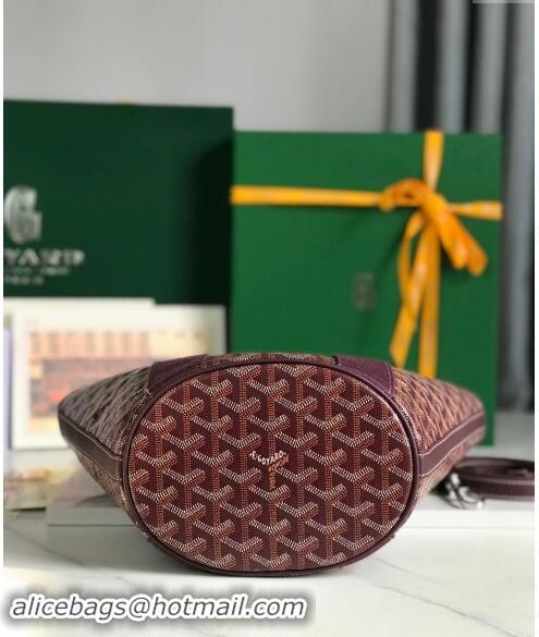 Grade Design Goyard Belharra Tote bag with Web Heart 120230 Burgundy 2024