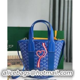 Well Crafted Goyard Belharra Tote bag with Web Heart 120230 Sky Blue 2024