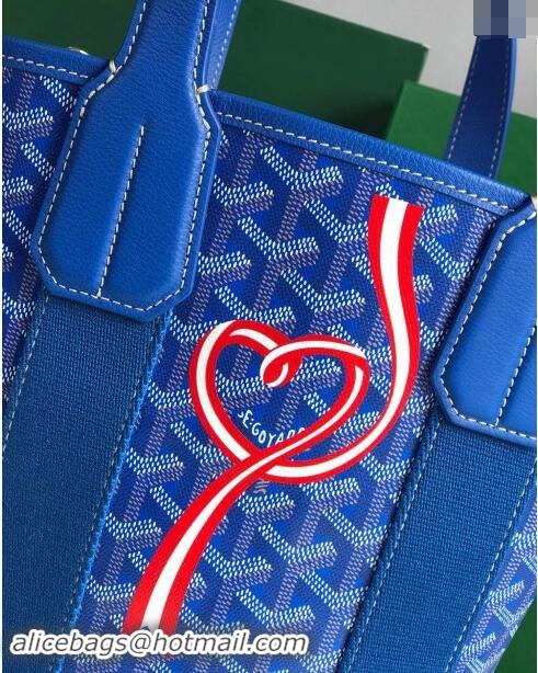 Well Crafted Goyard Belharra Tote bag with Web Heart 120230 Sky Blue 2024