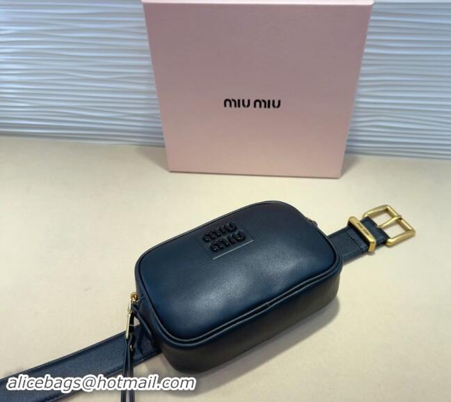 Top Quality Miu Miu Nappa leather Belt 3cm with Pouch MM102203 Black 2024