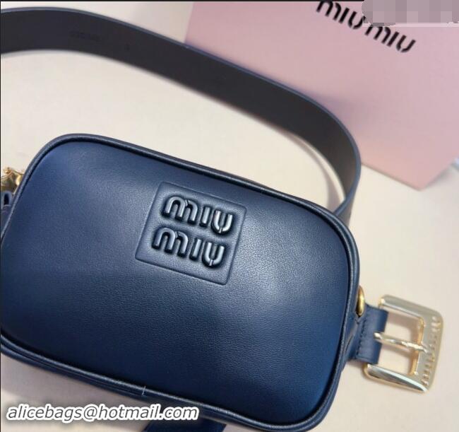 Buy Discount Miu Miu Nappa leather Belt 3cm with Pouch MM102204 Black 2024